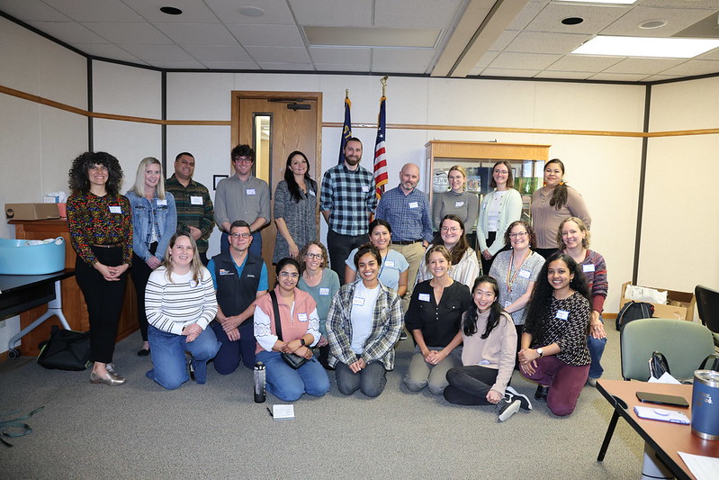 A group photo of attendees at the Climate and Health Community of Practice at the Sunset building in October 2024.