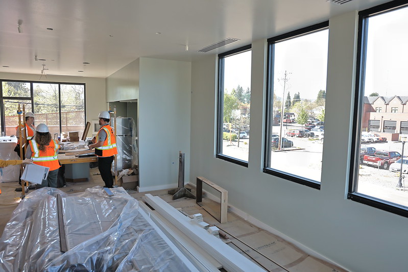 The second floor of the Benton County Crisis Center for short-term residential stays features six private rooms, a shared kitchen, and common areas.