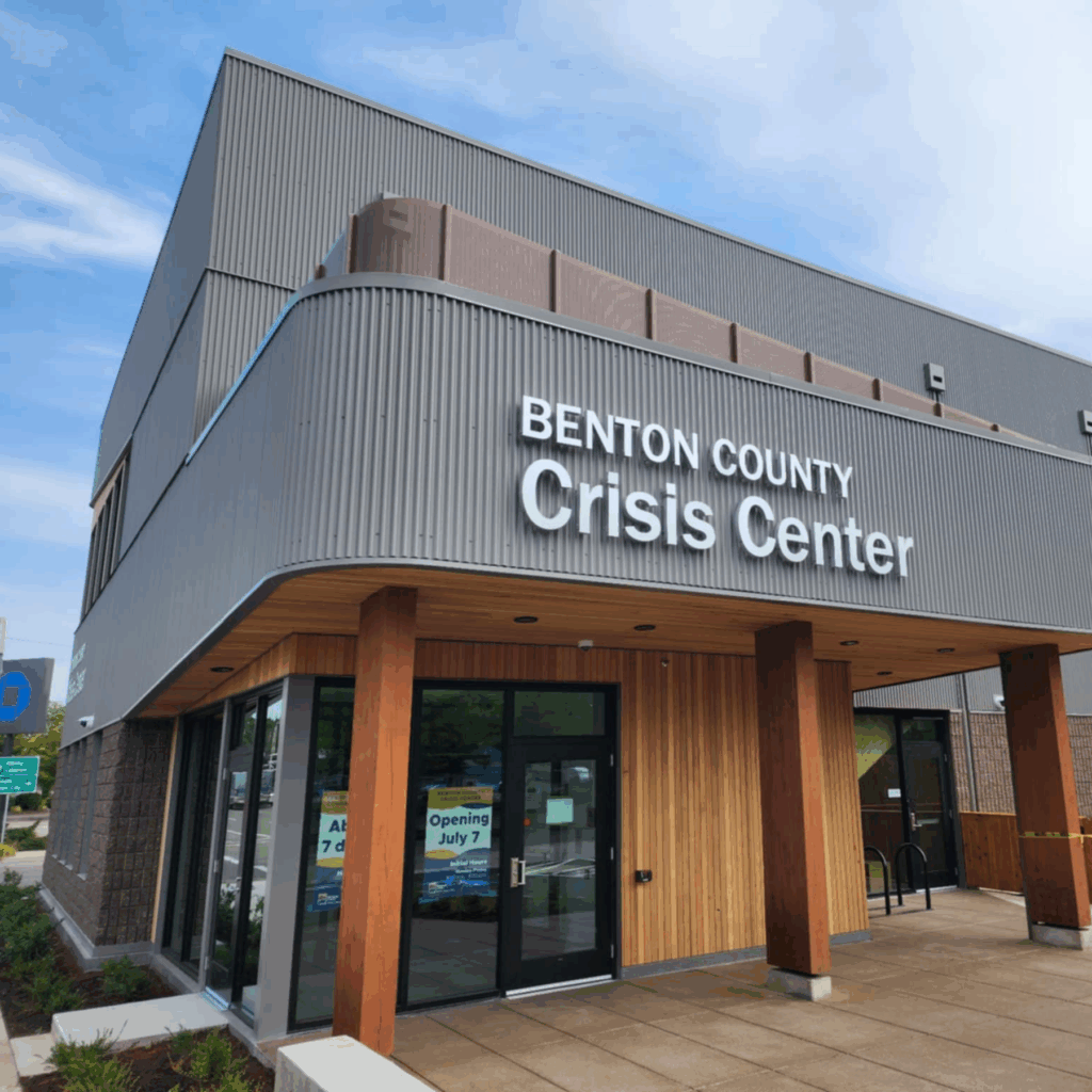 Front entrance of the Benton County Crisis Center