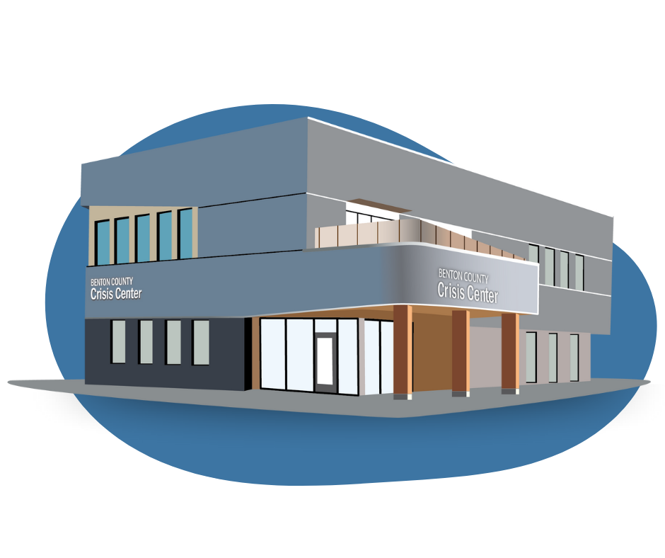 The front entrance of the Benton County Crisis Center