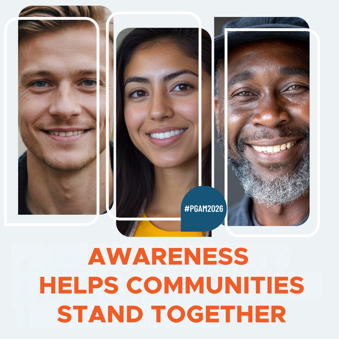 “Awareness helps communities stand together,” states this graphic promoting Problem Gambling Awareness Month.