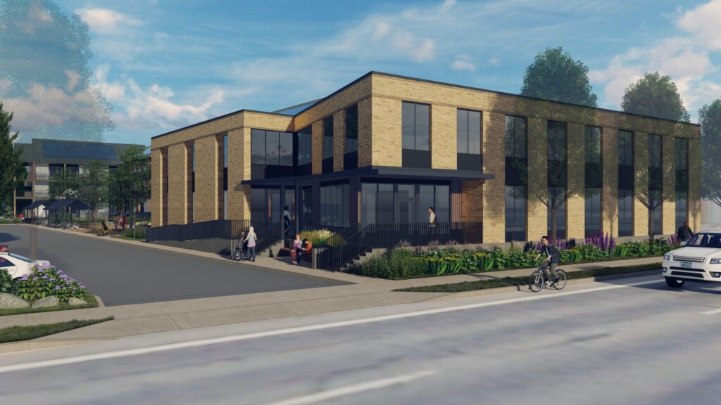 An artist’s rendering of the future Third Street Commons Permanent Supportive Housing complex from Corvallis Housing First